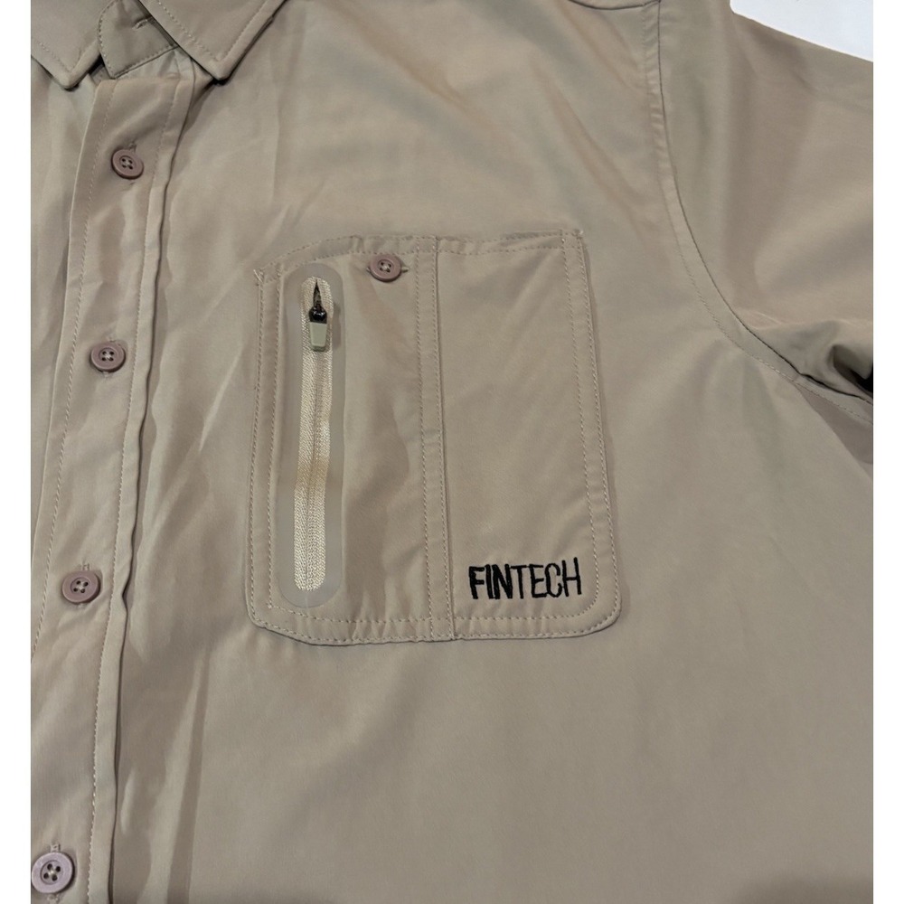 Fintech Deep Sea Woven Performance Short Sleeve Fishing Shirt Large - Picture 4 of 11